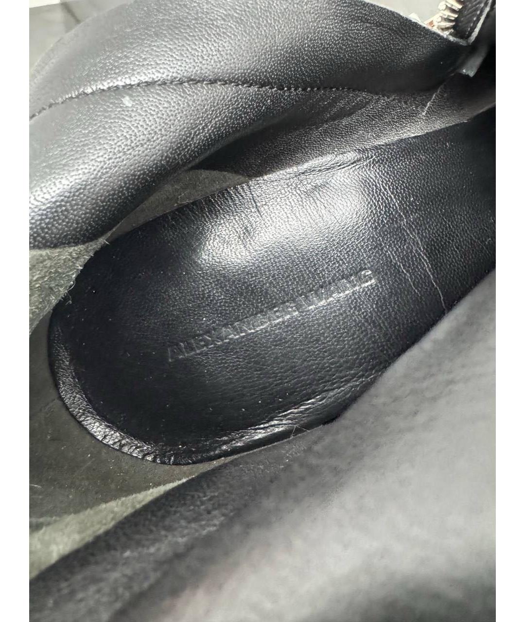 ALEXANDER WANG Черные кожаные ботильоны, фото 6