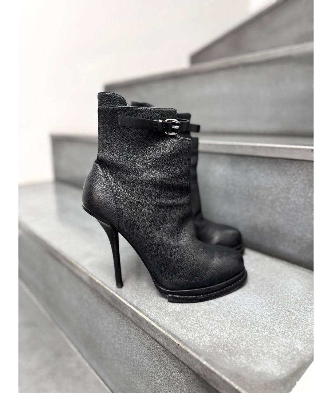 ALEXANDER WANG Черные кожаные ботильоны, фото 9