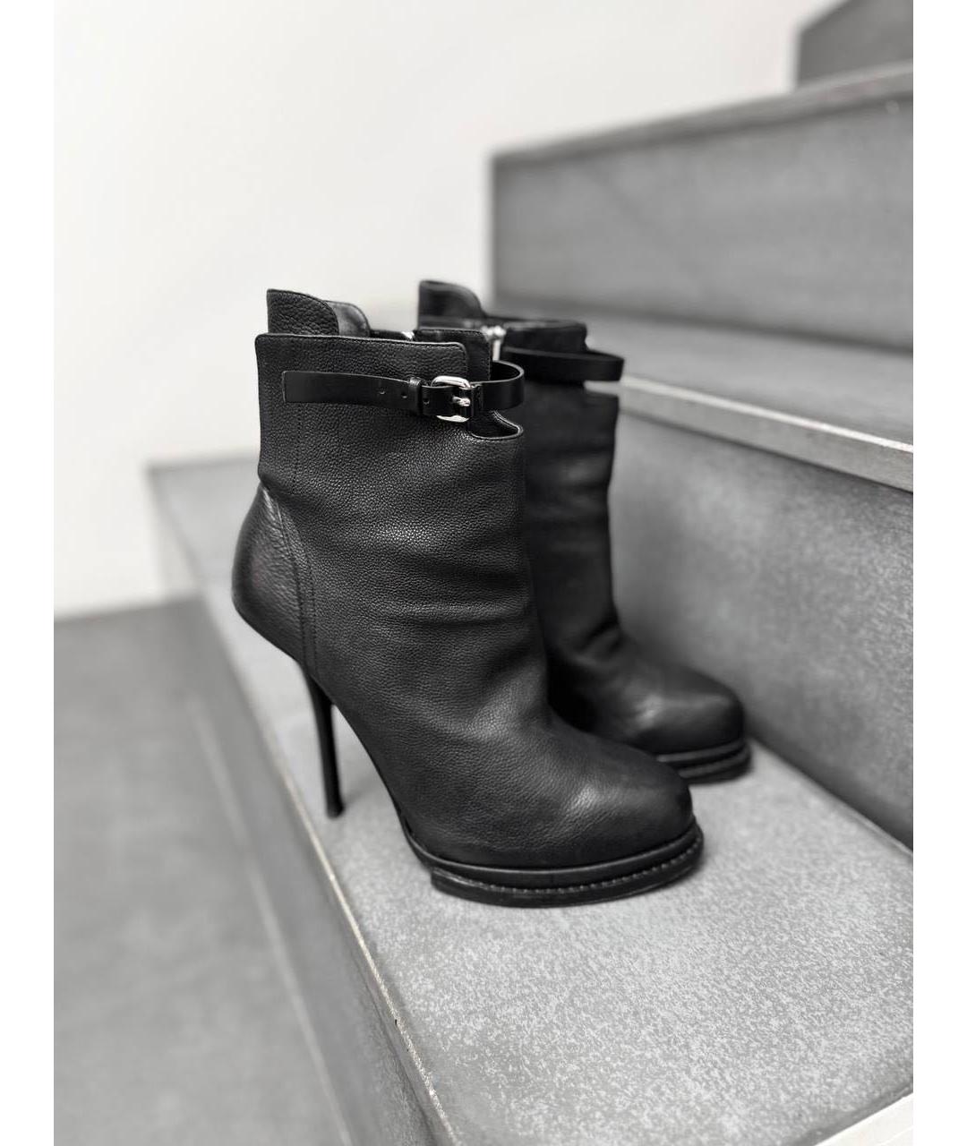 ALEXANDER WANG Черные кожаные ботильоны, фото 2