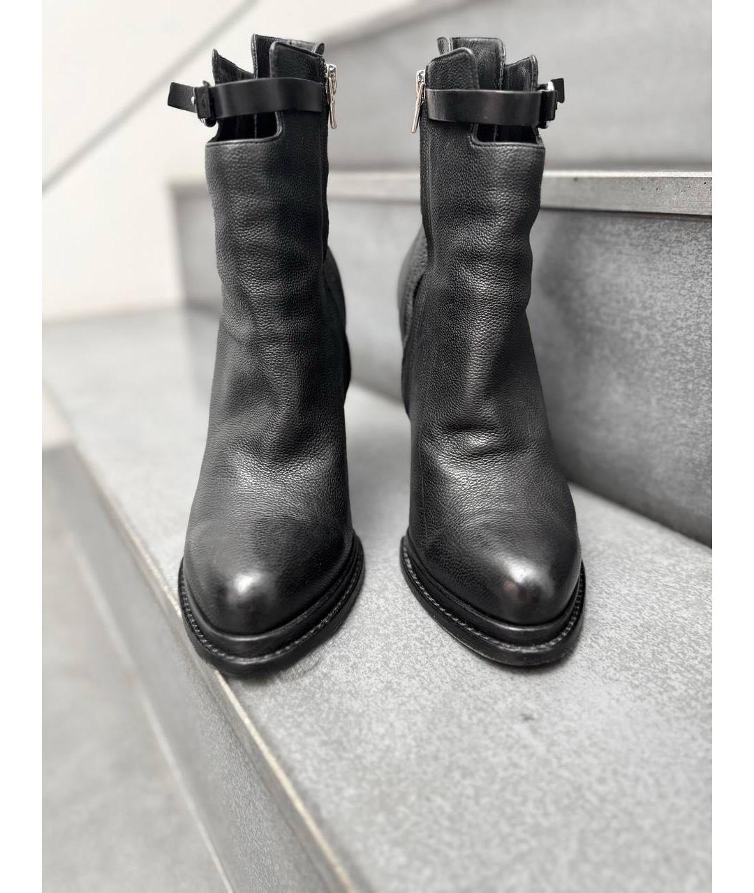 ALEXANDER WANG Черные кожаные ботильоны, фото 3