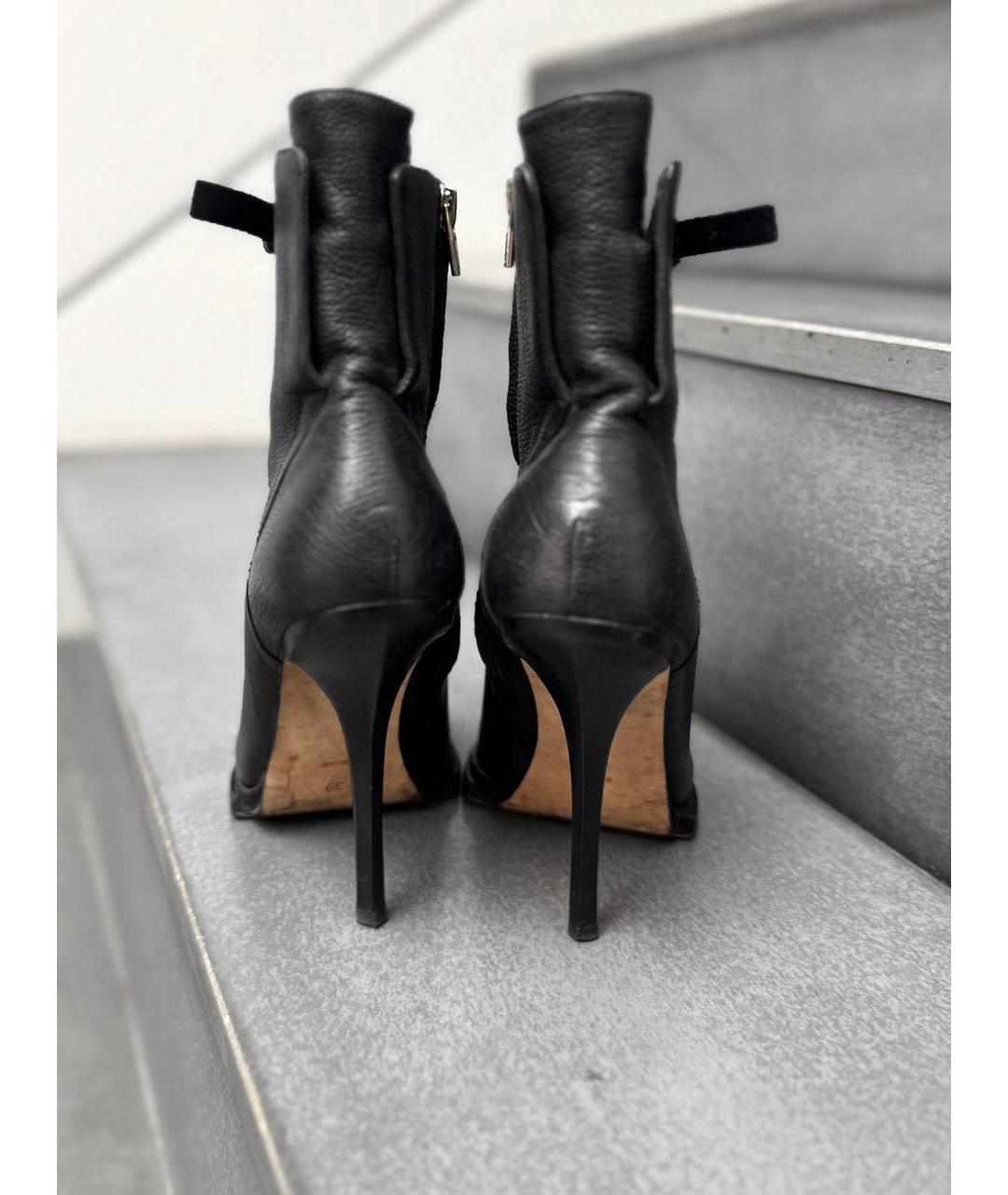 ALEXANDER WANG Черные кожаные ботильоны, фото 4