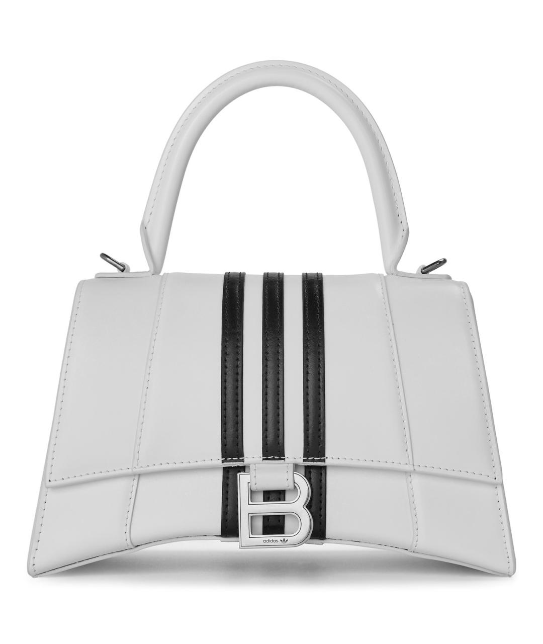 BALENCIAGA Белая кожаная сумка с короткими ручками, фото 9