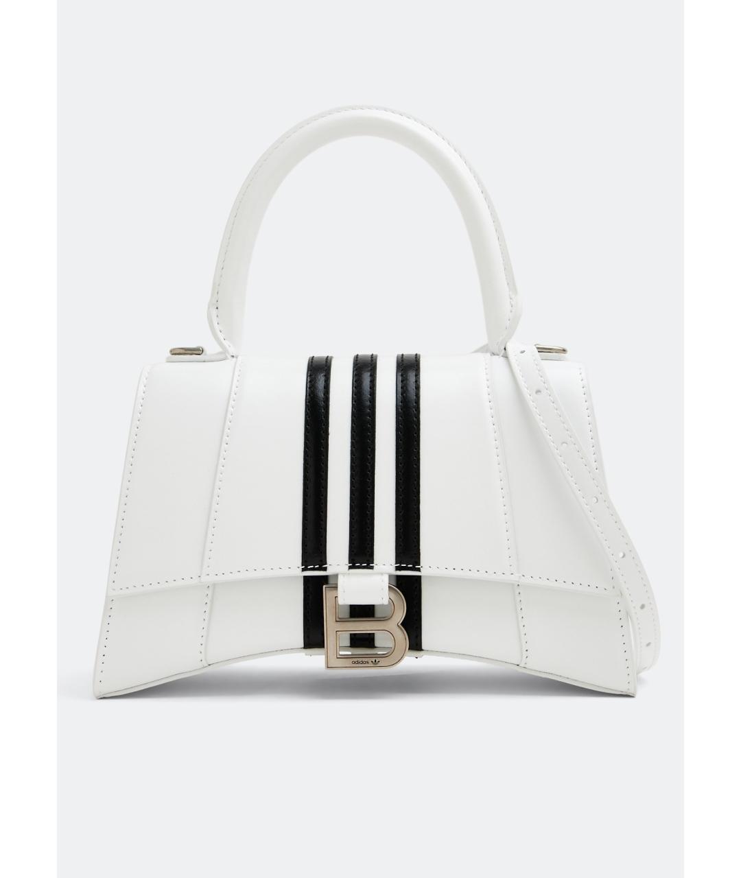 BALENCIAGA Белая кожаная сумка с короткими ручками, фото 3