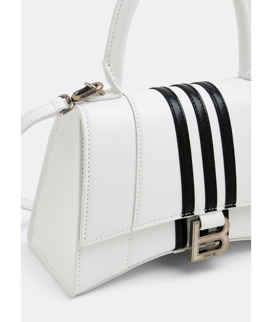 BALENCIAGA Белая кожаная сумка с короткими ручками, фото 4