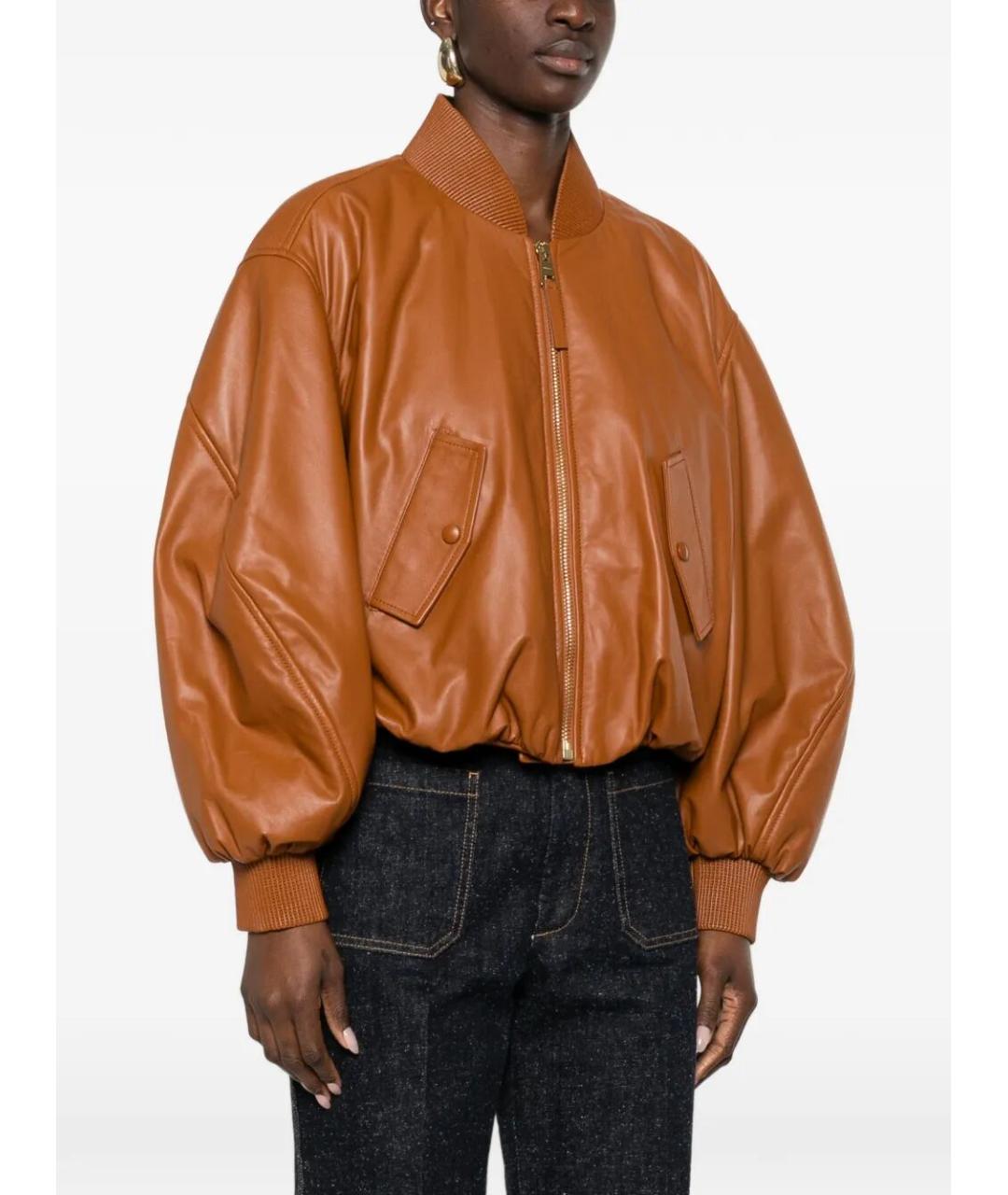 GIVENCHY Коричневая кожаная куртка, фото 5