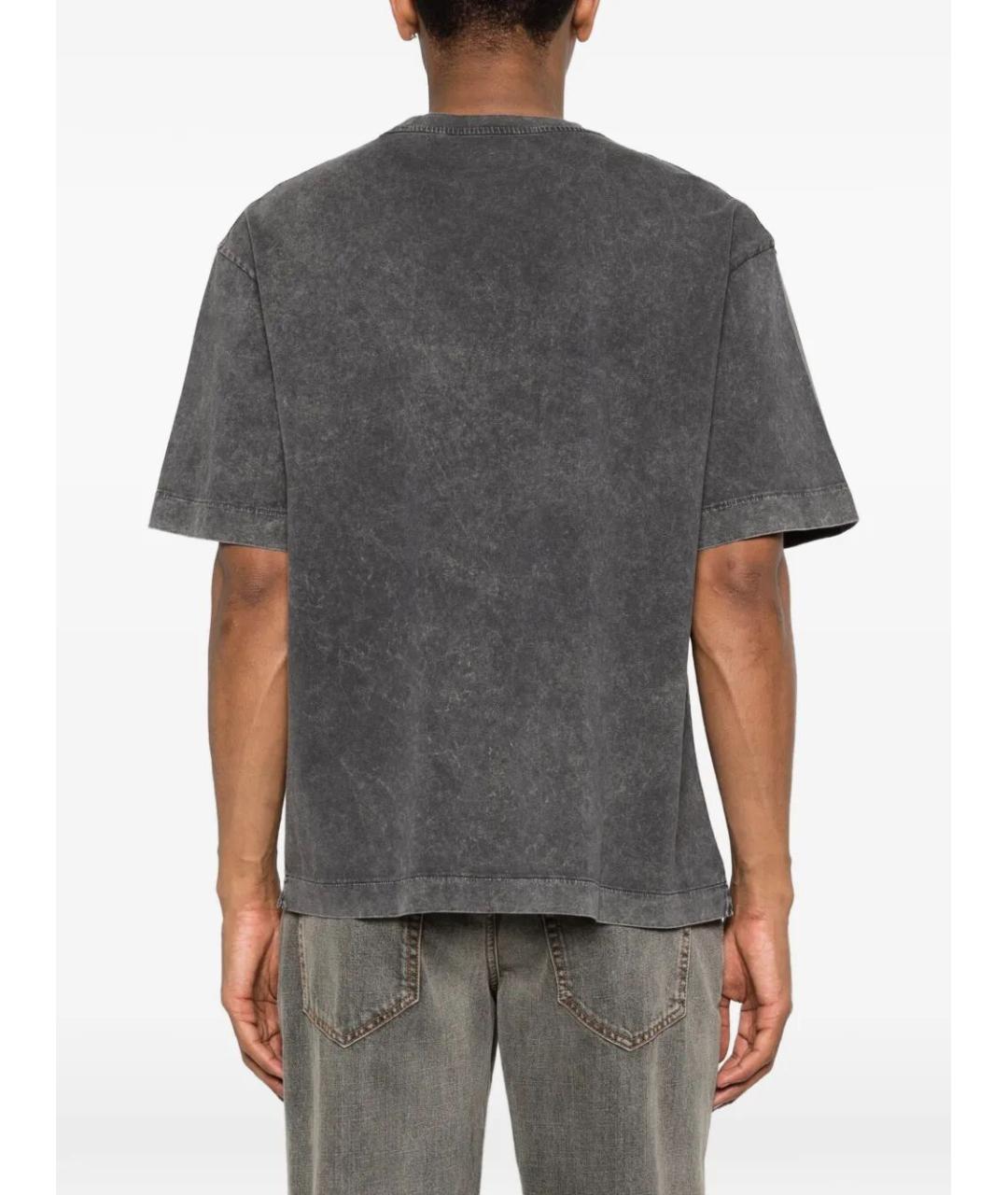 OFF-WHITE Черная хлопковая футболка, фото 3