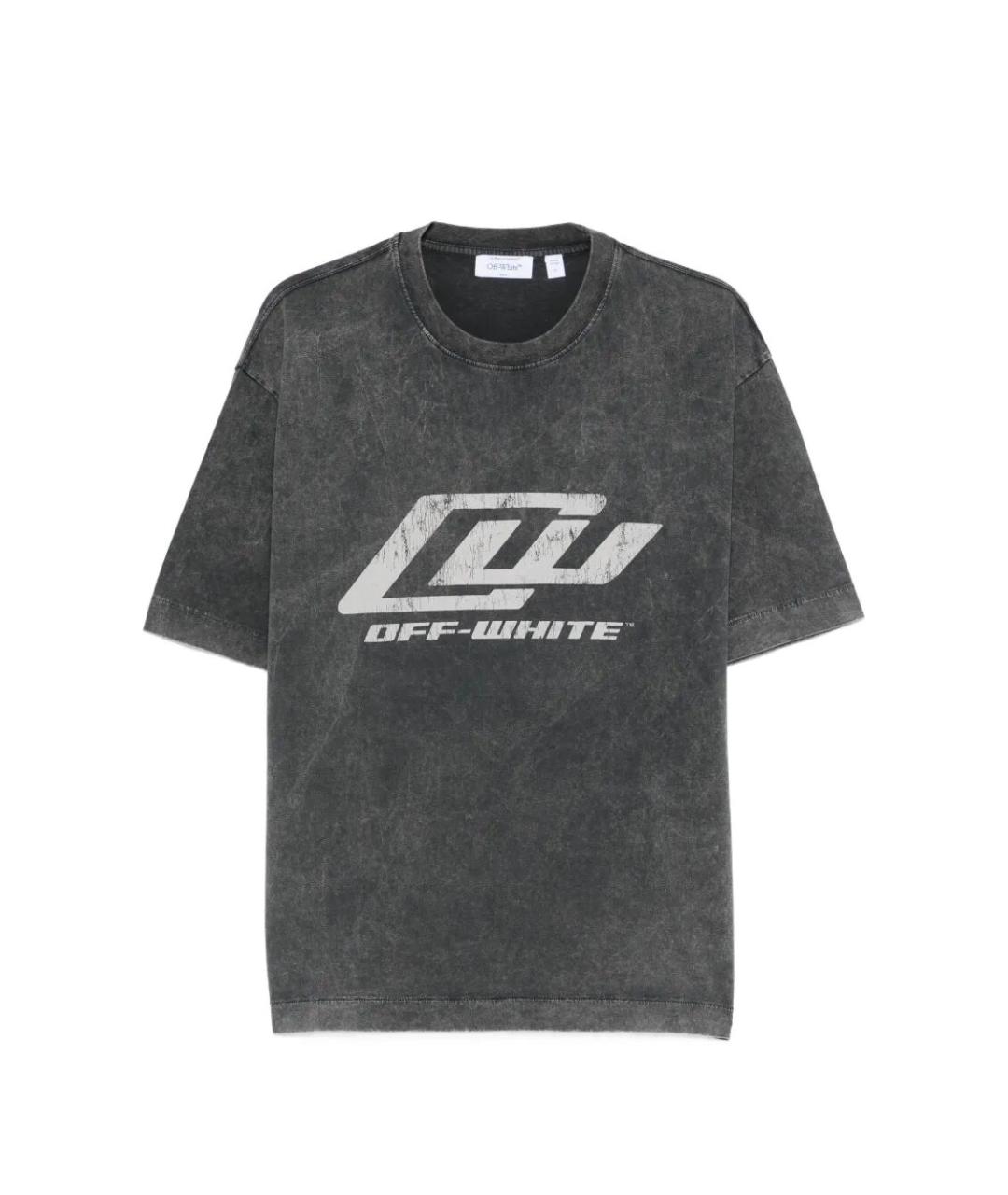 OFF-WHITE Черная хлопковая футболка, фото 1