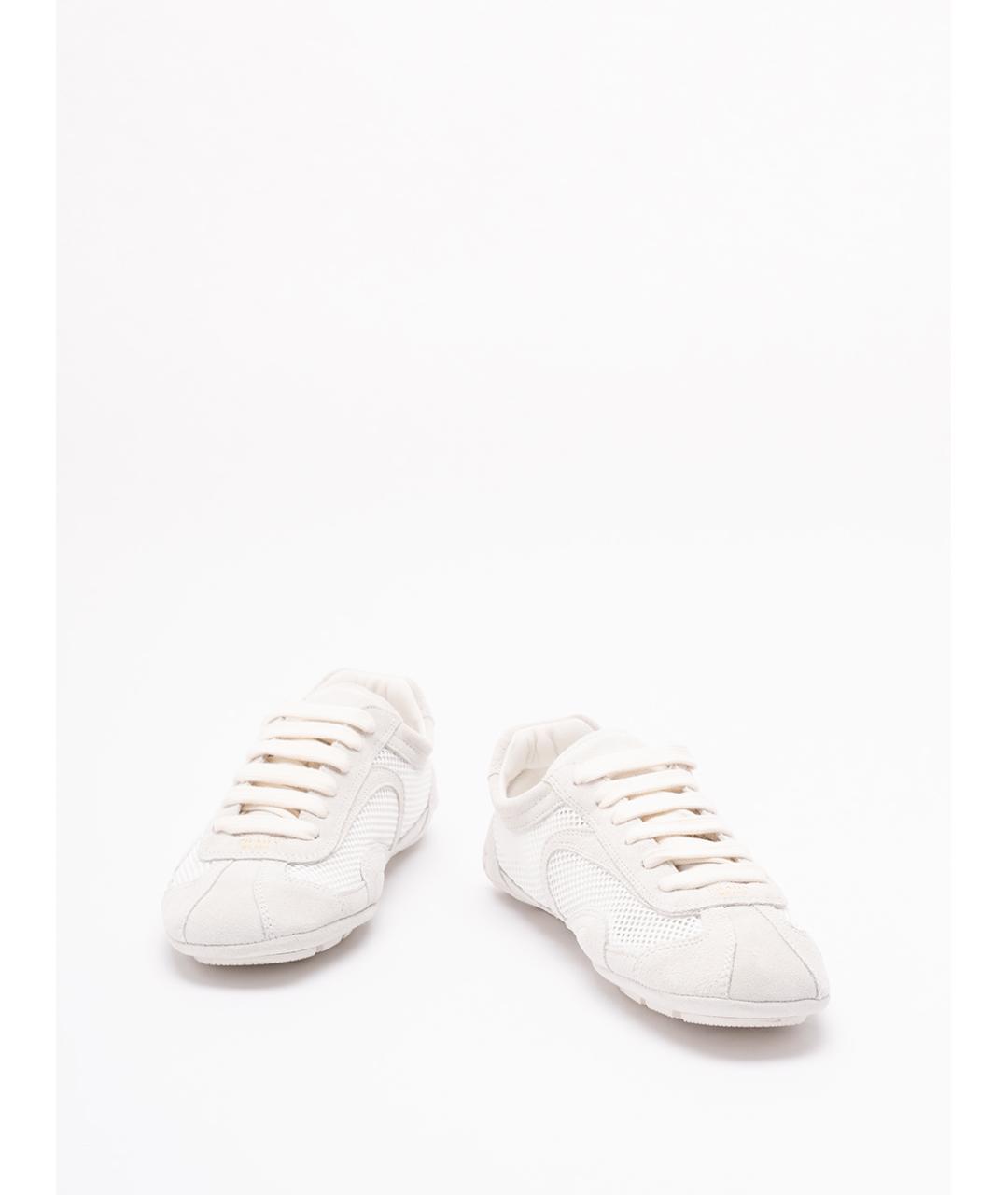 PRADA Белые кожаные кроссовки, фото 2