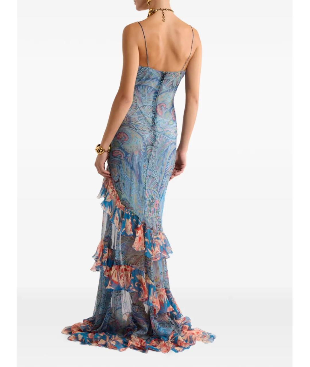 ETRO Мульти шелковое повседневное платье, фото 4