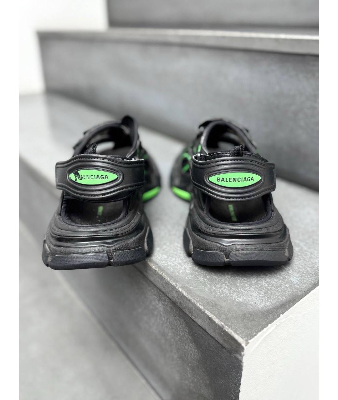 BALENCIAGA Черные кожаные сандалии, фото 4