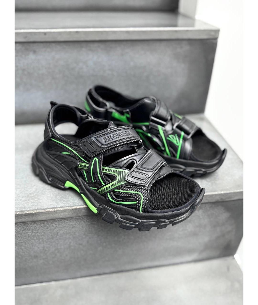 BALENCIAGA Черные кожаные сандалии, фото 7