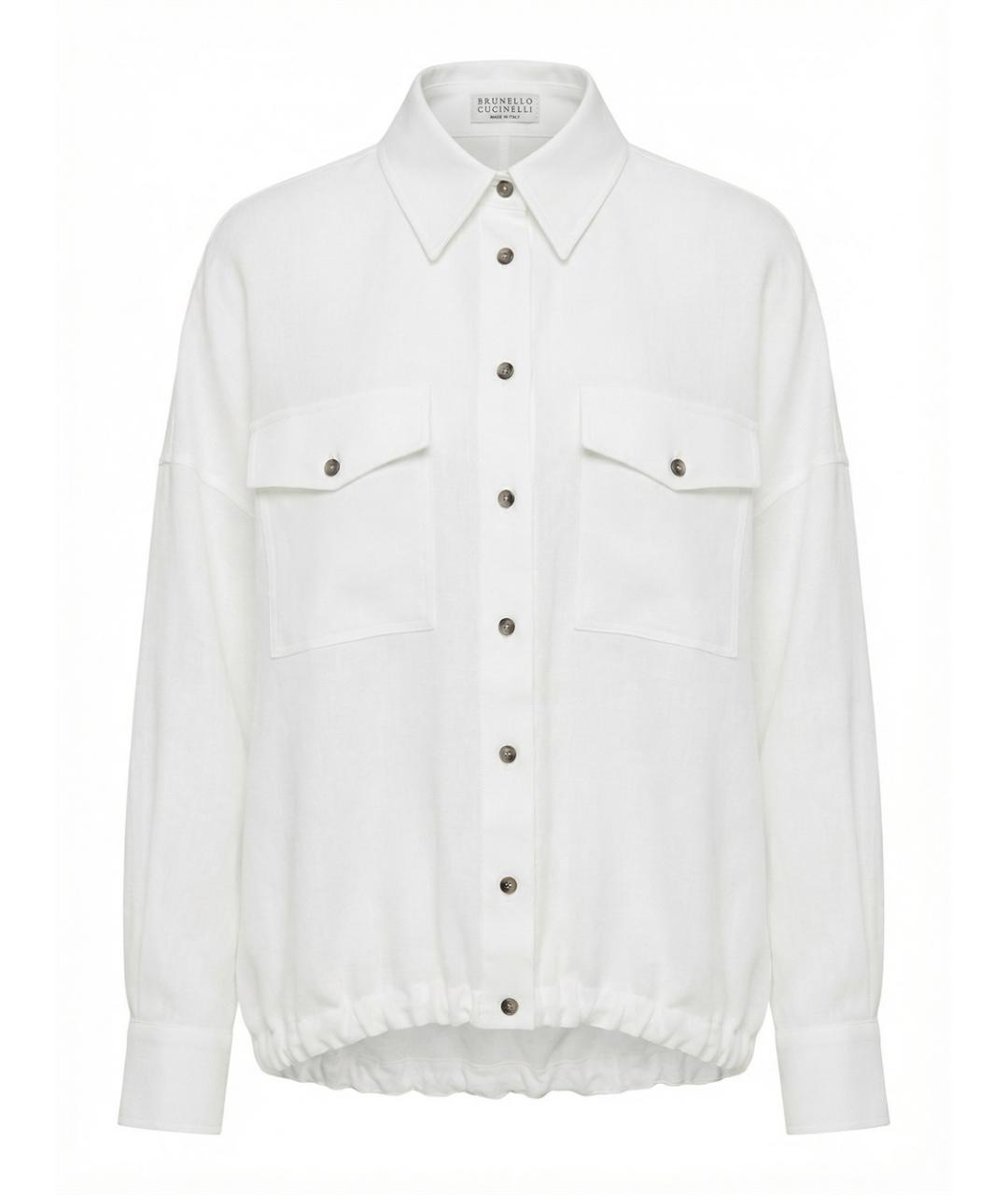 BRUNELLO CUCINELLI Белая хлопковая рубашка, фото 1