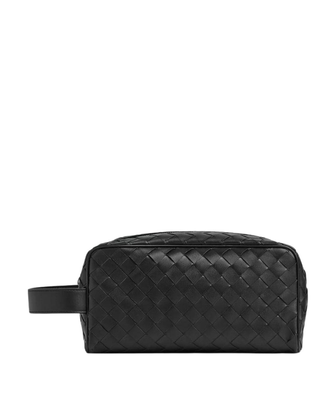 BOTTEGA VENETA Черная кожаная барсетка, фото 1