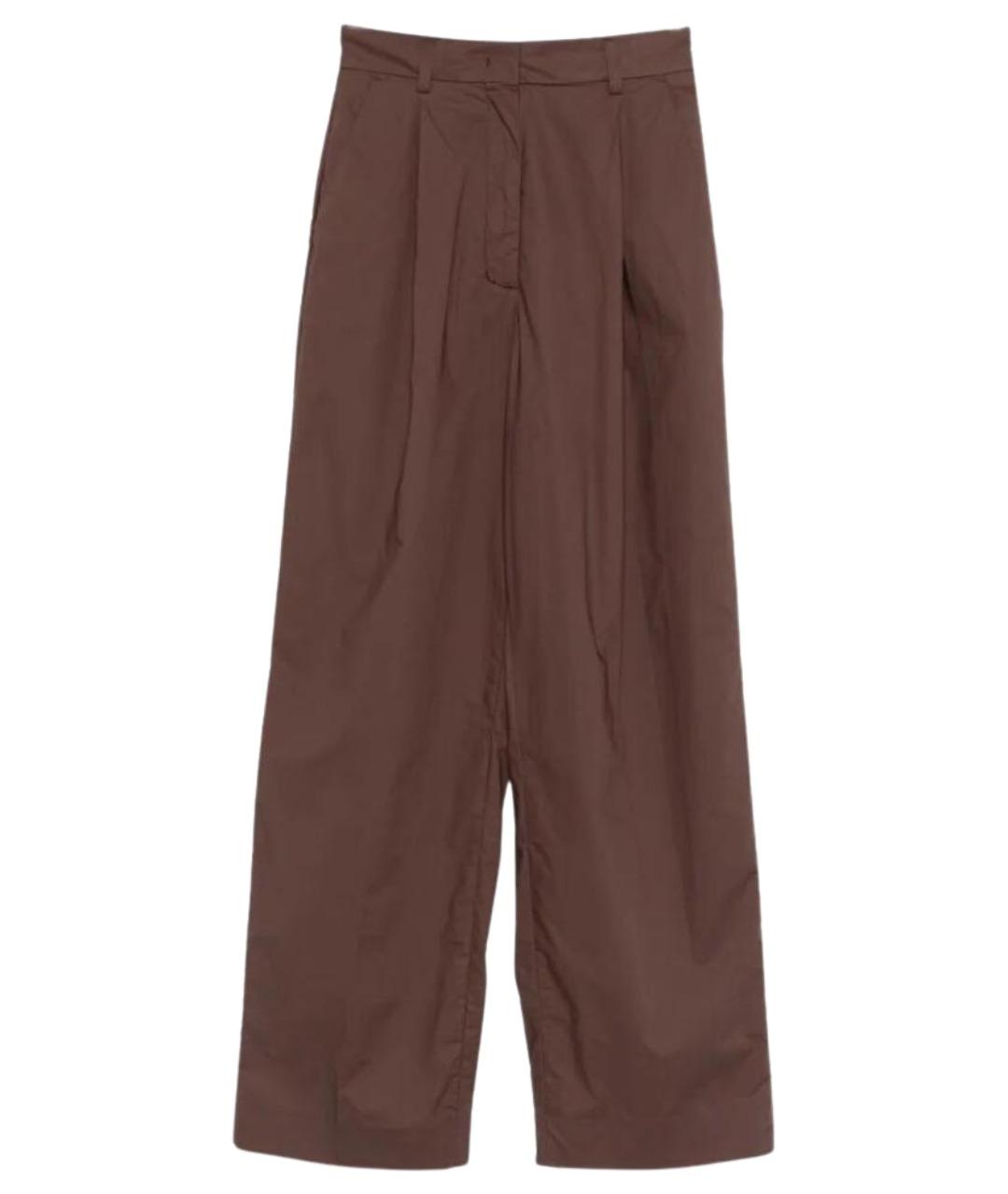 THELATEST Коричневые хлопковые брюки широкие, фото 1