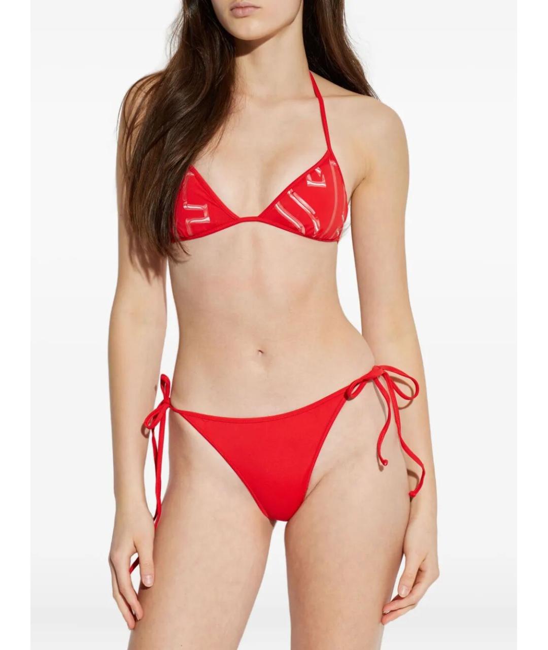 DIESEL Красный полиамидовый купальник, фото 4