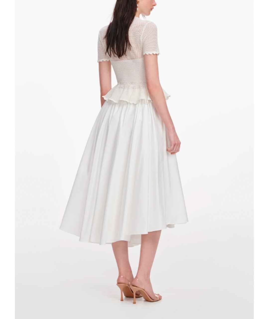 SELF-PORTRAIT Белая хлопковая блузы, фото 4