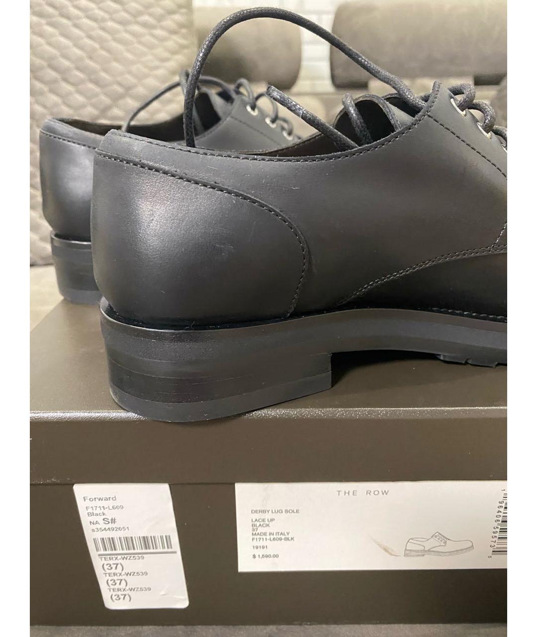THE ROW Черные кожаные лоферы, фото 7