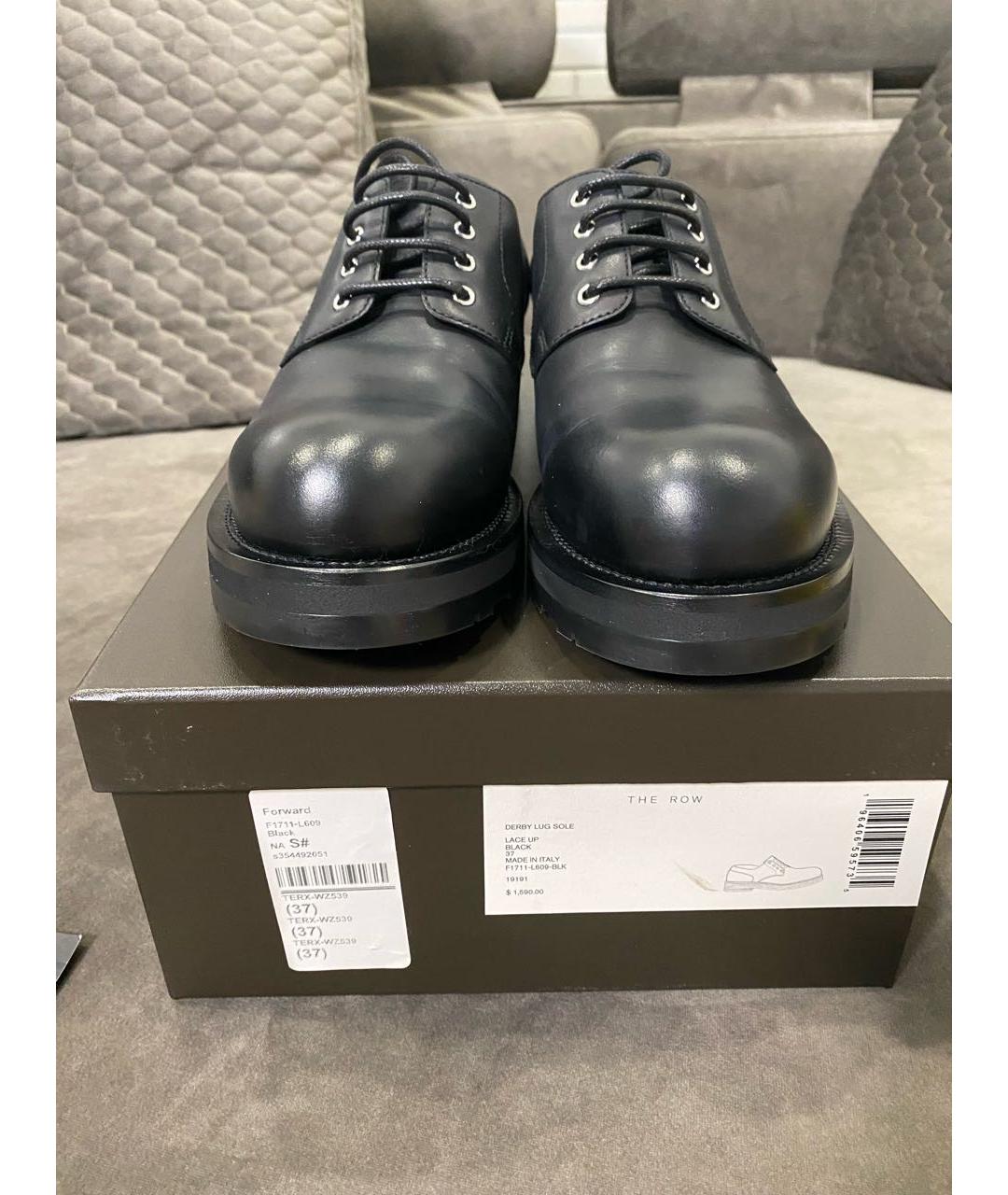 THE ROW Черные кожаные лоферы, фото 8