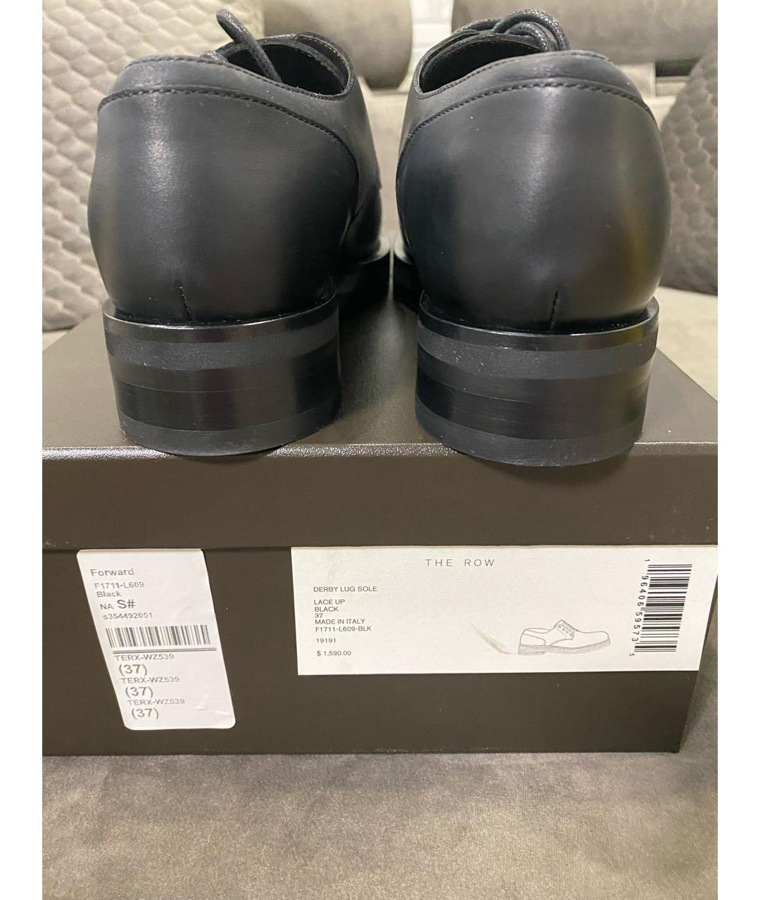 THE ROW Черные кожаные лоферы, фото 4