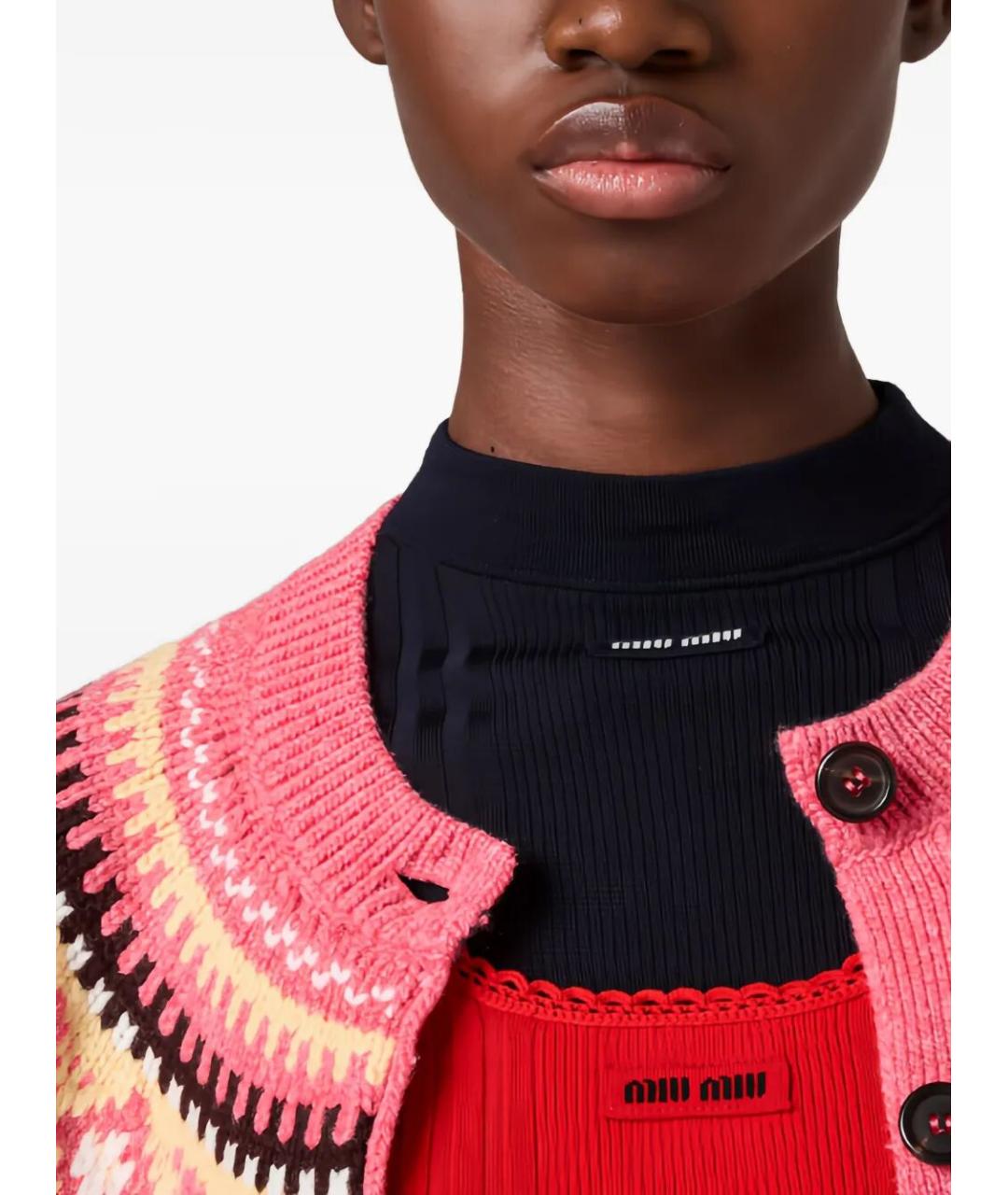 MIU MIU Мульти шерстяной кардиган, фото 2