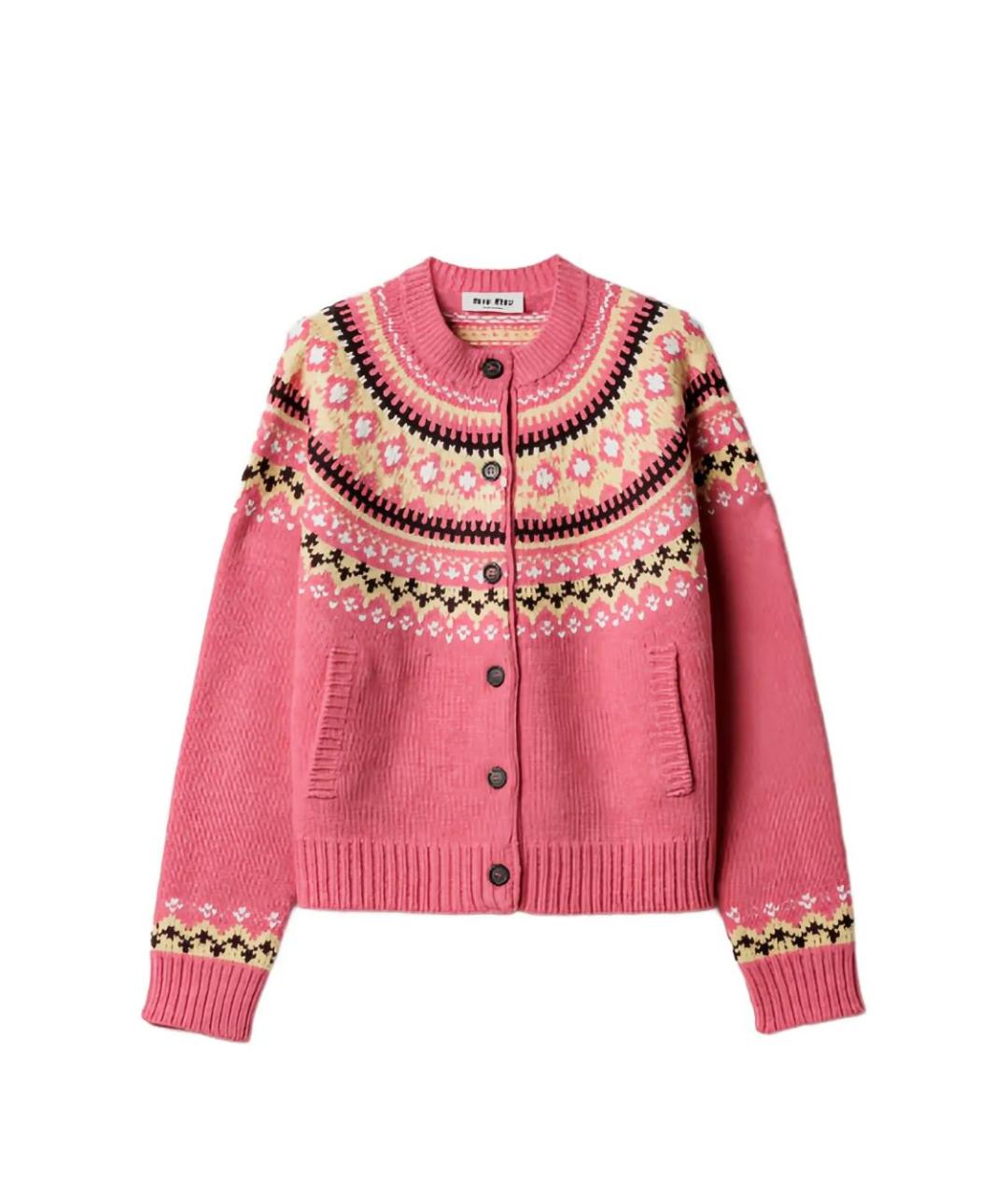 MIU MIU Мульти шерстяной кардиган, фото 1