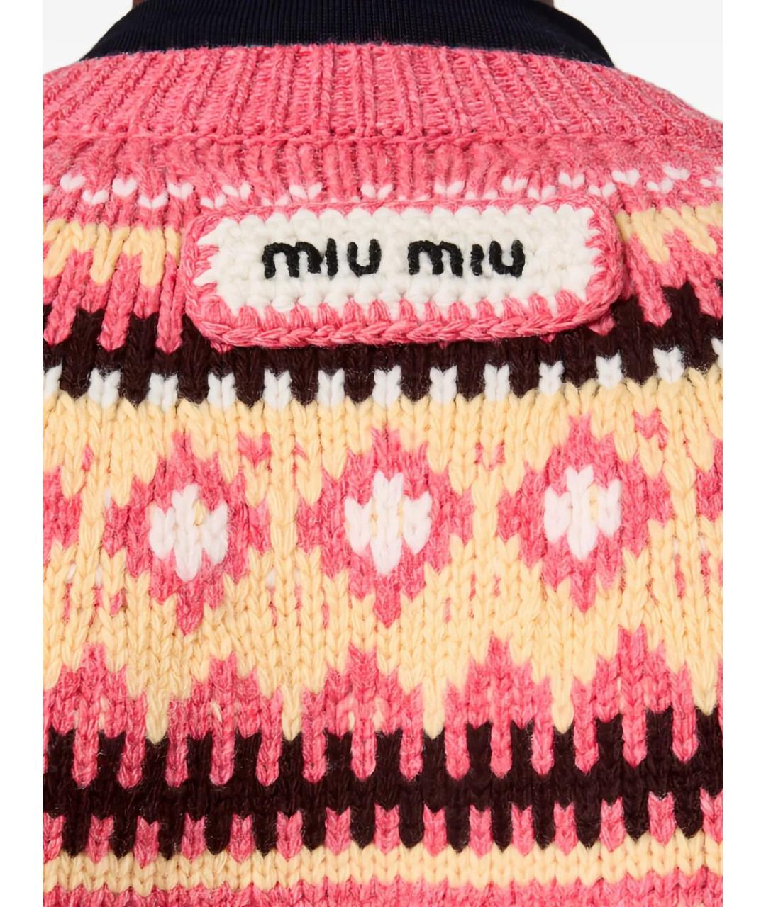 MIU MIU Мульти шерстяной кардиган, фото 3