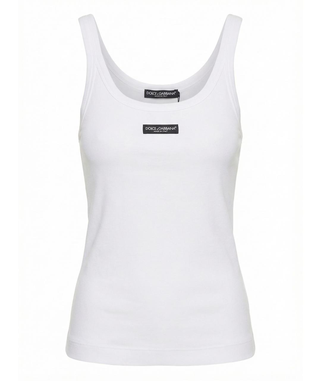 DOLCE&GABBANA Белая хлопковая майка, фото 1