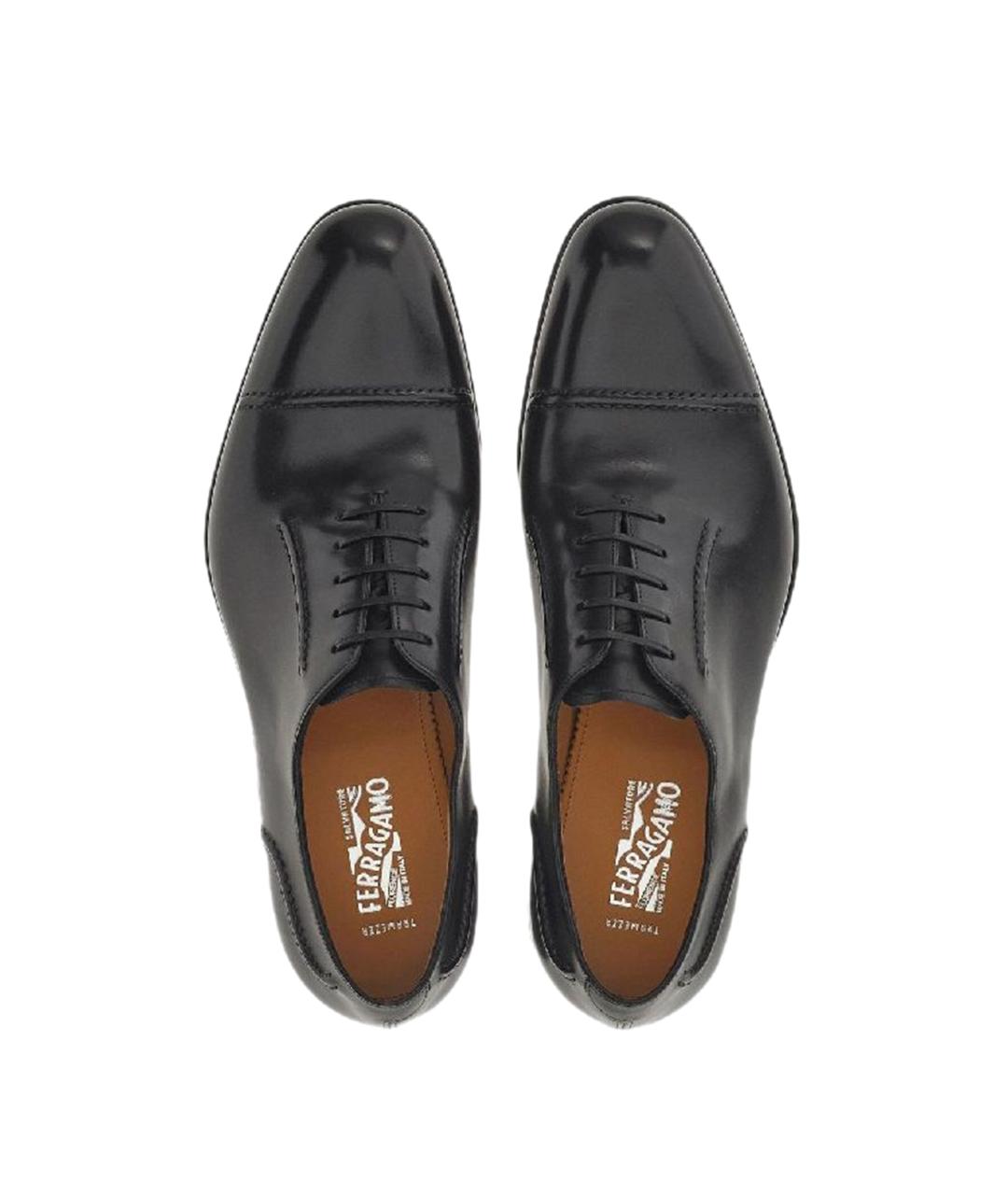 FERRAGAMO Черные кожаные туфли, фото 3