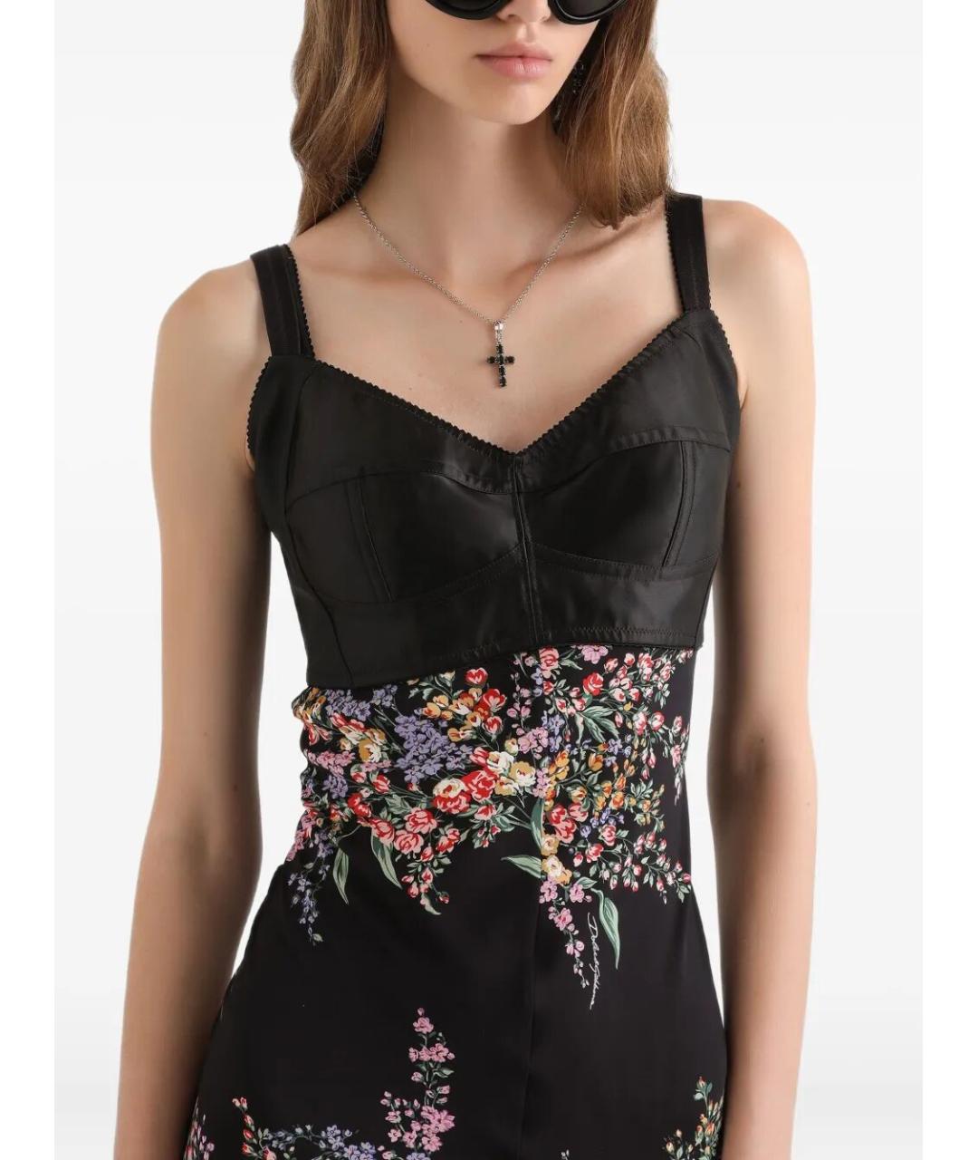 DOLCE&GABBANA Черное шелковое вечернее платье, фото 3