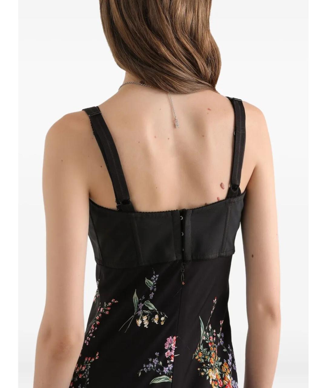 DOLCE&GABBANA Черное шелковое вечернее платье, фото 4