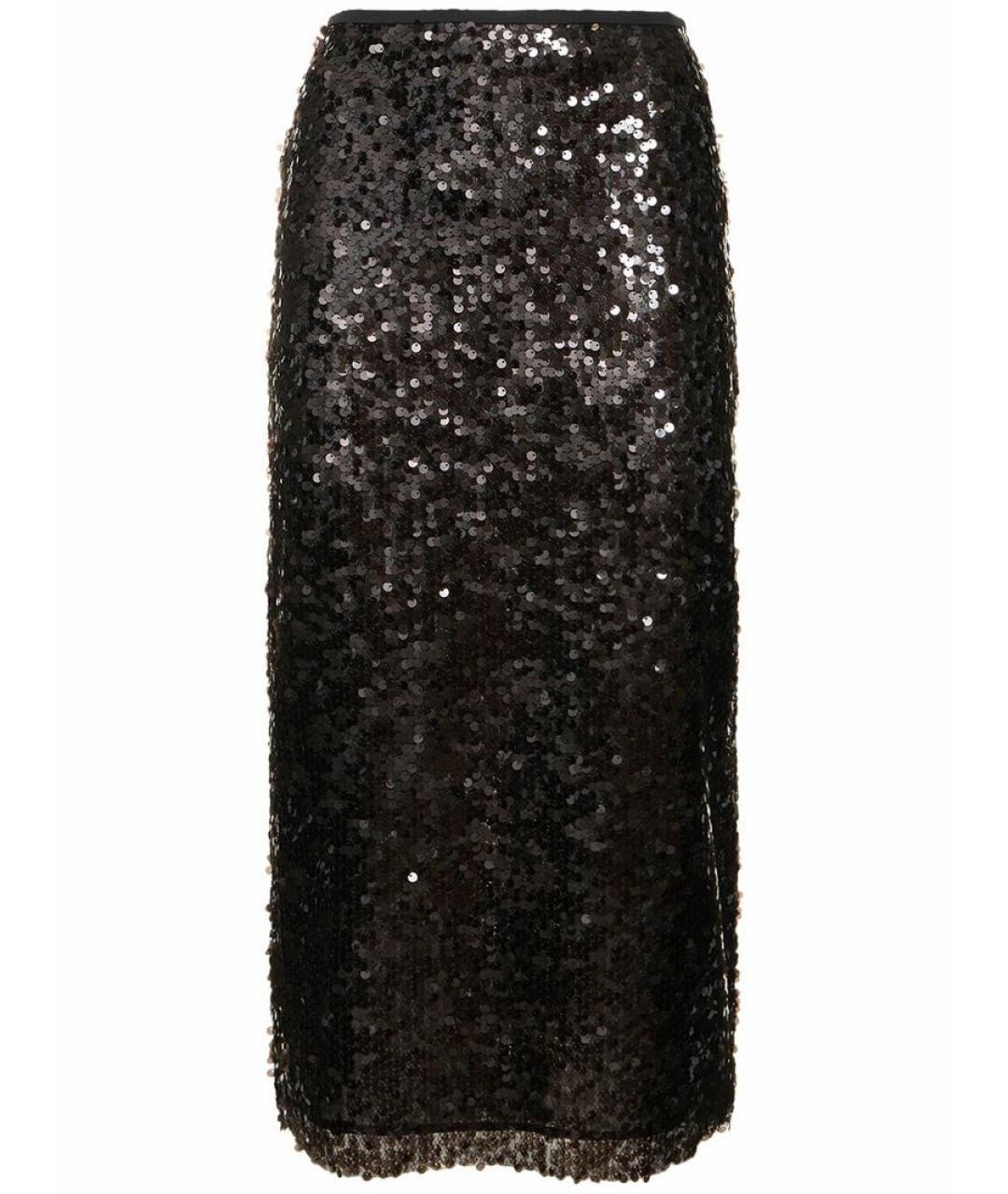 MSGM Черная юбка миди, фото 4