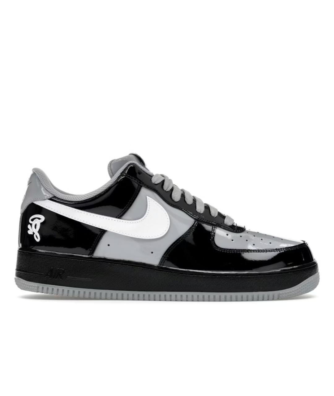 NIKE Черные низкие кроссовки / кеды из лакированной кожи, фото 9