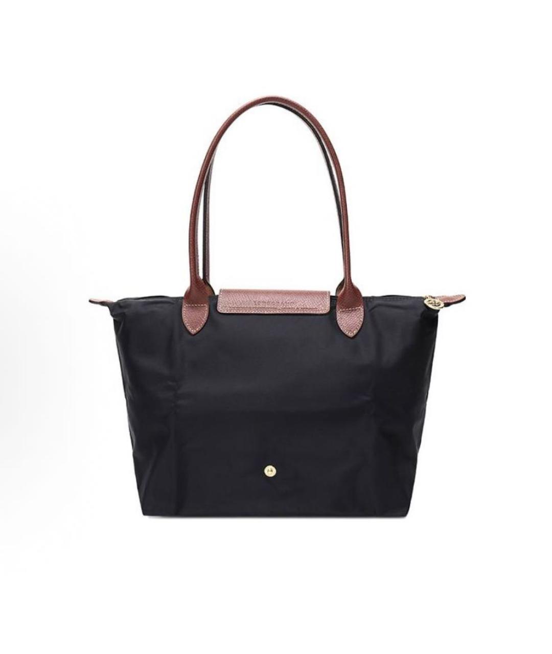 LONGCHAMP Черная тканевая сумка тоут, фото 2