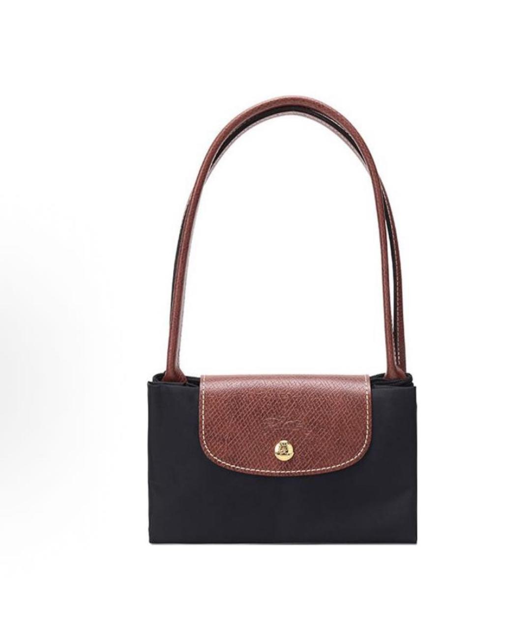 LONGCHAMP Черная тканевая сумка тоут, фото 4
