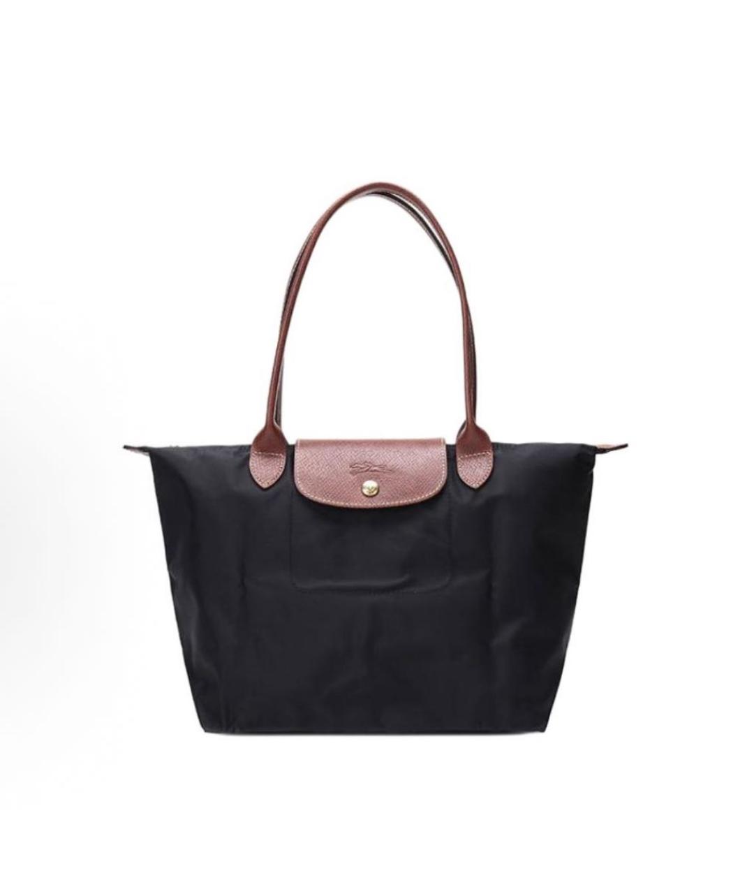 LONGCHAMP Черная тканевая сумка тоут, фото 9