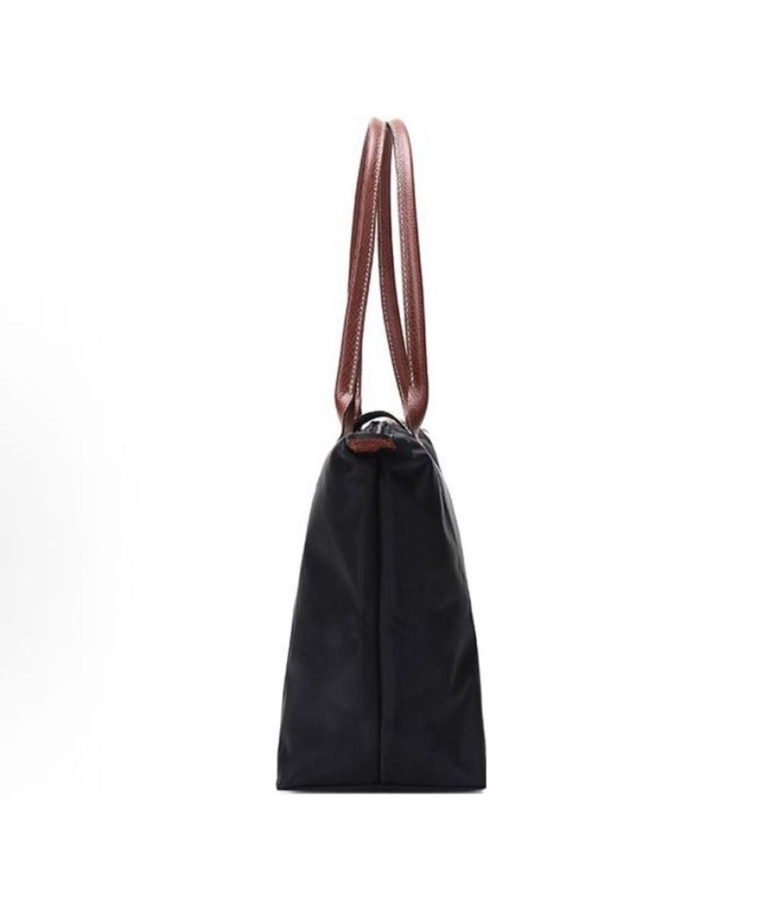 LONGCHAMP Черная тканевая сумка тоут, фото 3