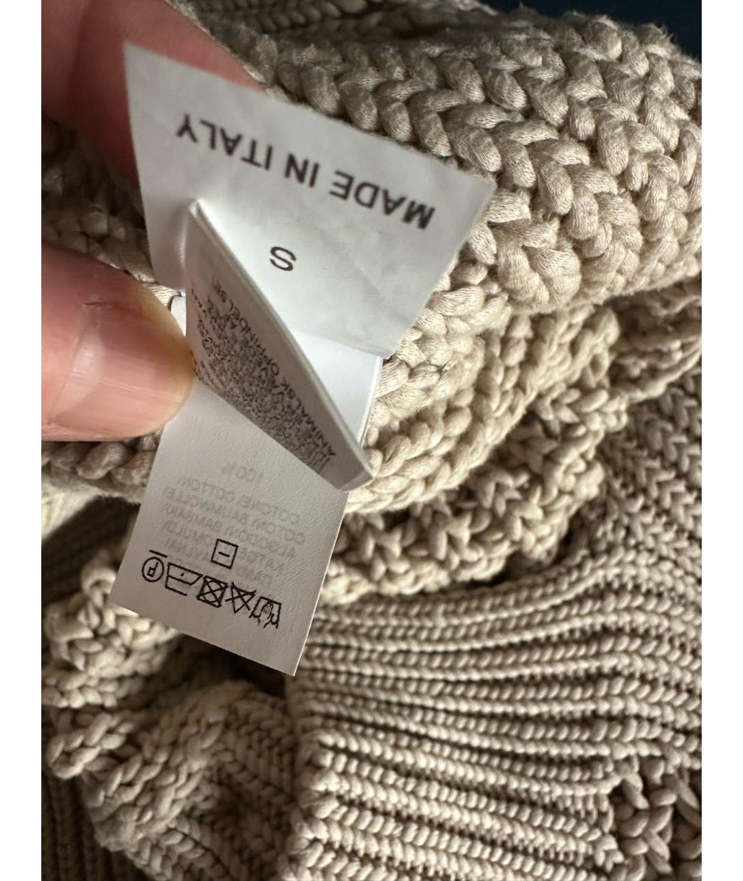 BRUNELLO CUCINELLI Бежевый хлопковый джемпер / свитер, фото 4