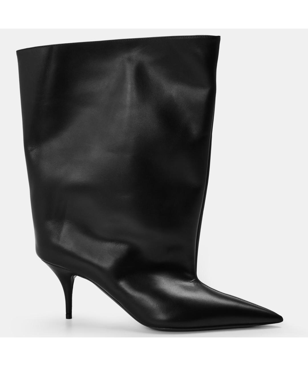 BALENCIAGA Черные кожаные ботильоны, фото 8