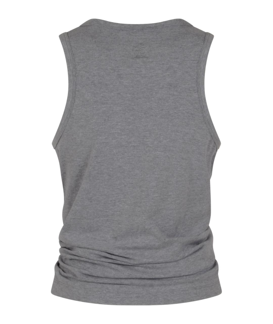 MAGDA BUTRYM Серая хлопковая майка, фото 2