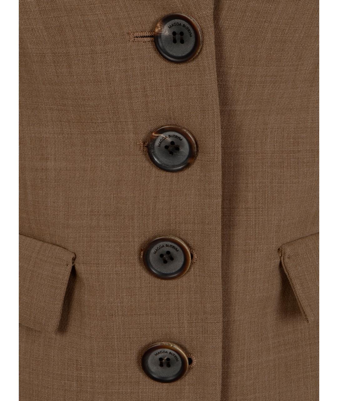 MAGDA BUTRYM Бежевый шерстяной жакет/пиджак, фото 3