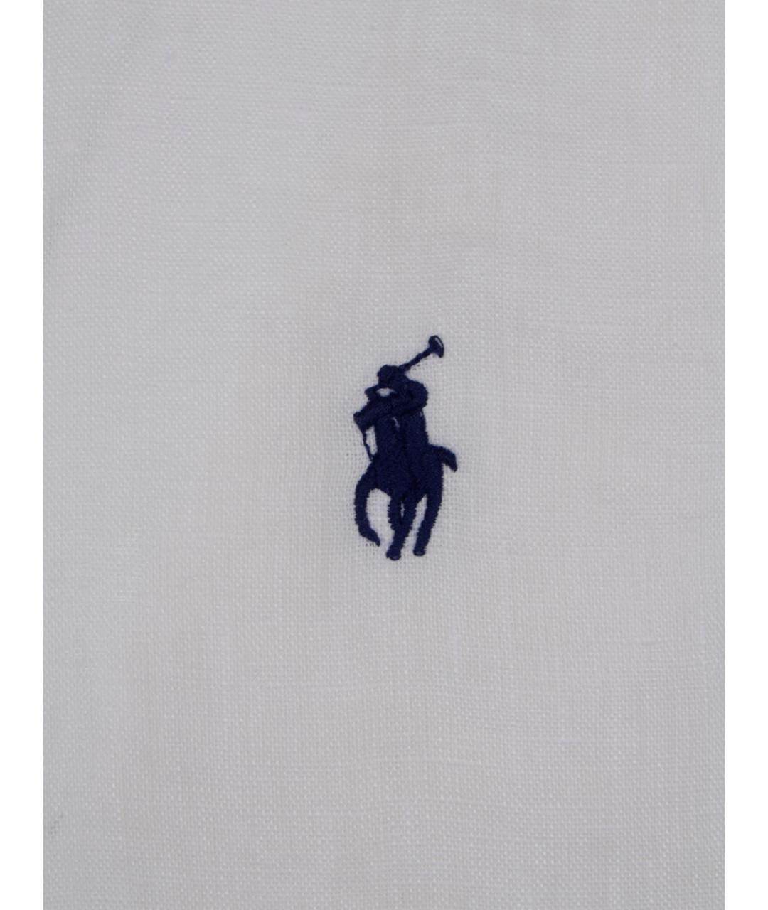 POLO RALPH LAUREN Белая льняная рубашка, фото 3