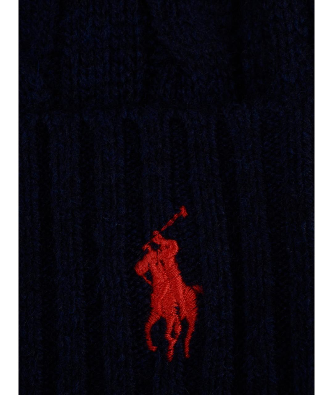 POLO RALPH LAUREN Темно-синяя шерстяная шапка, фото 3