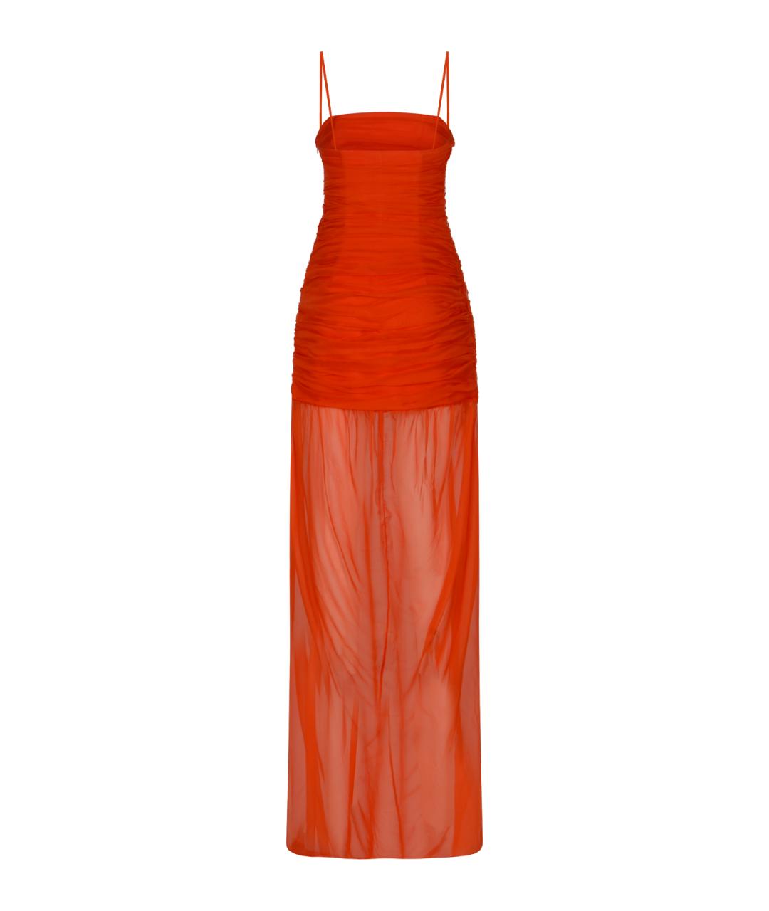 RAQUEL DINIZ Красное шелковое вечернее платье, фото 2