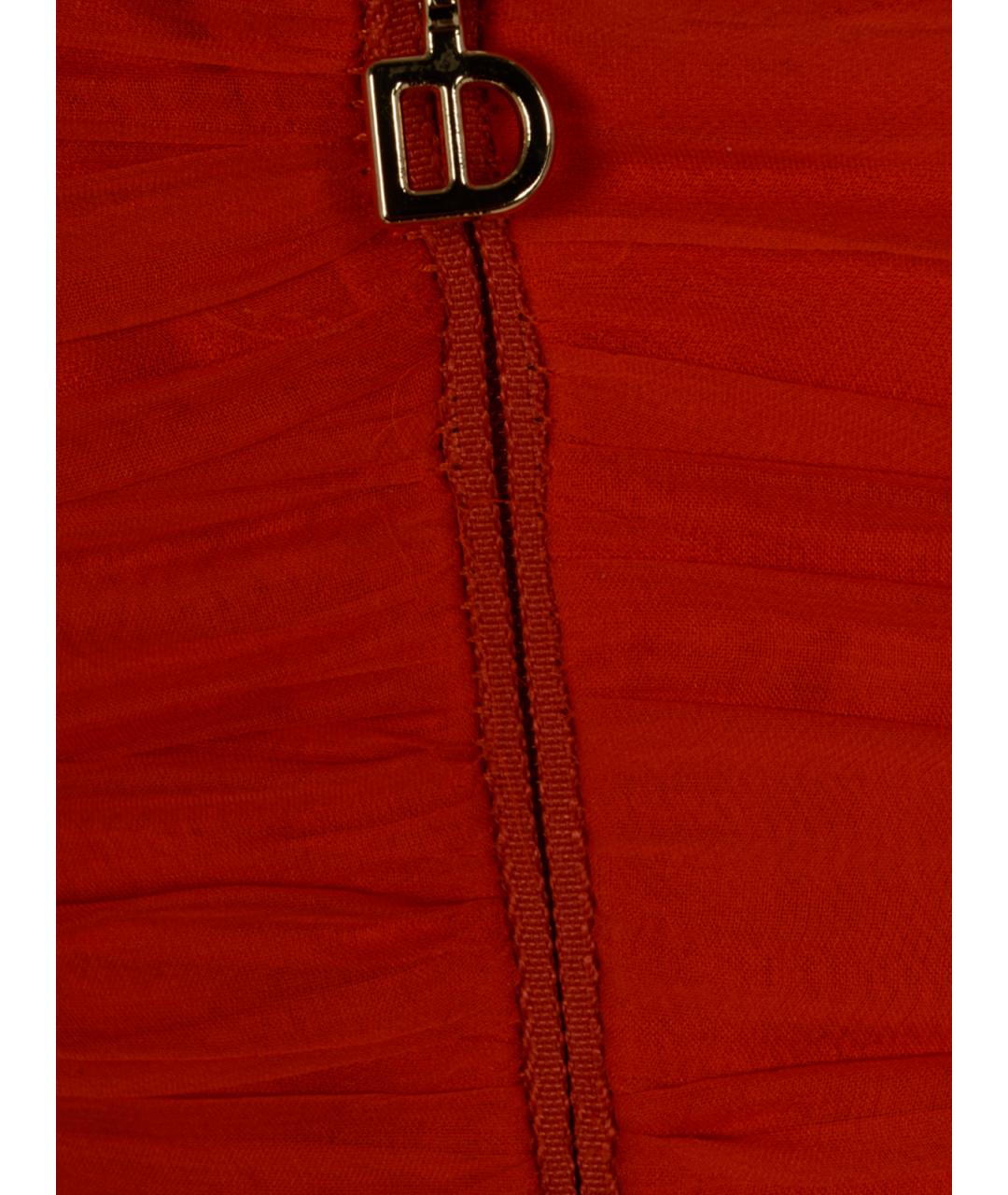 RAQUEL DINIZ Красное шелковое вечернее платье, фото 3