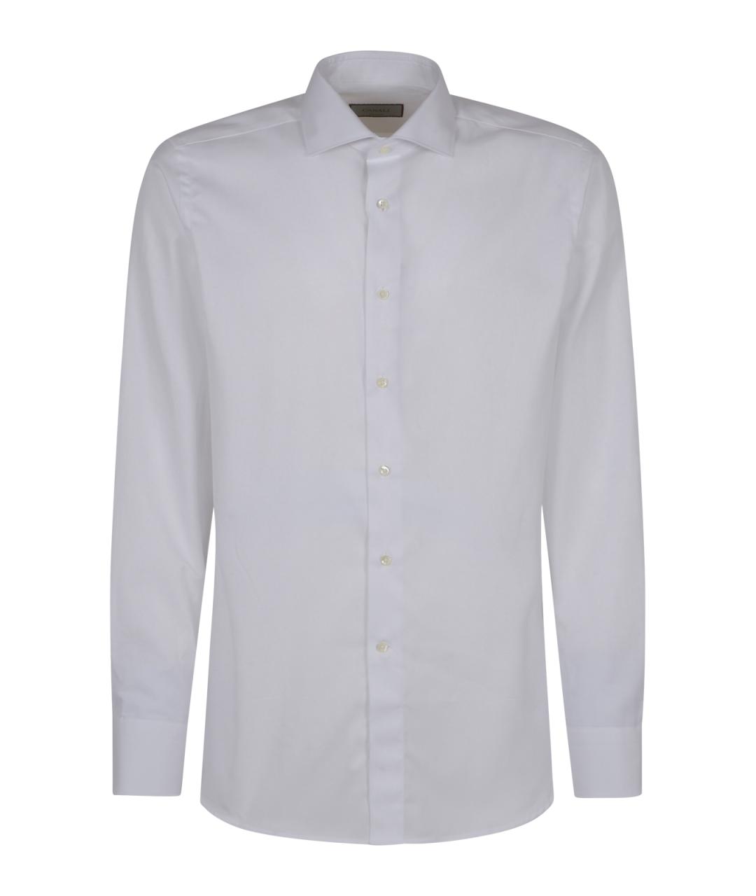 CANALI Белая хлопковая классическая рубашка, фото 1