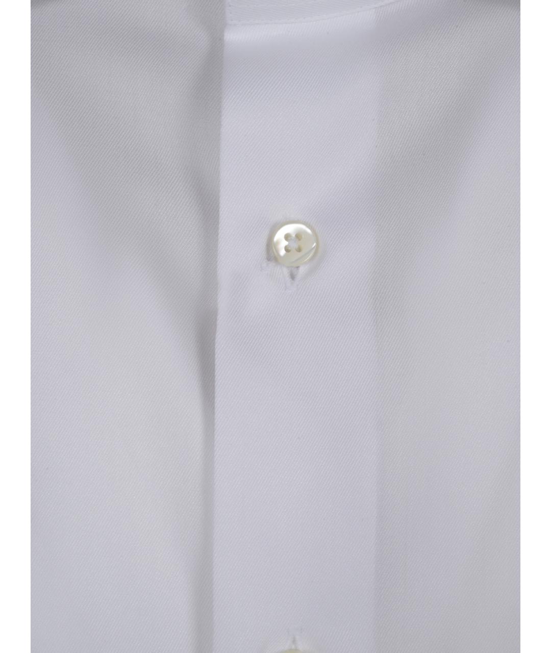 CANALI Белая хлопковая классическая рубашка, фото 3