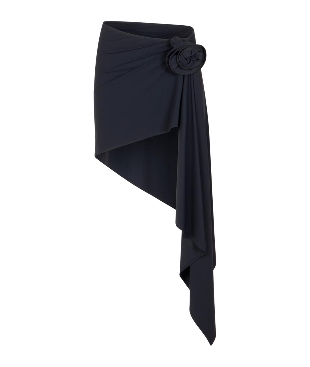 MAGDA BUTRYM Антрацитовая полиамидовая юбка миди, фото 1