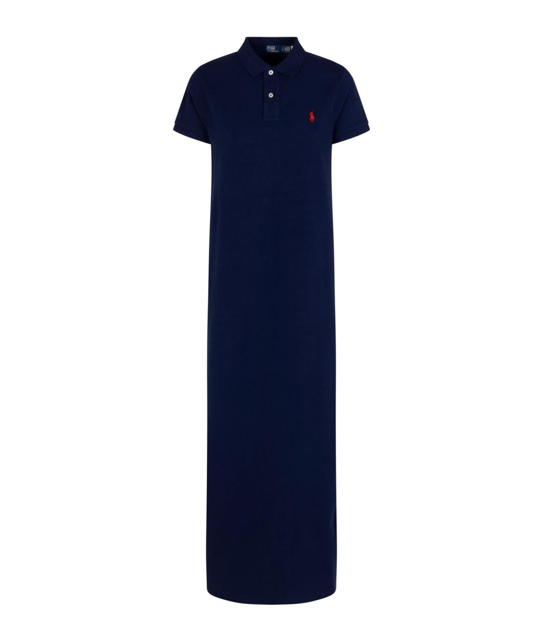 POLO RALPH LAUREN Темно-синее хлопковое повседневное платье, фото 1
