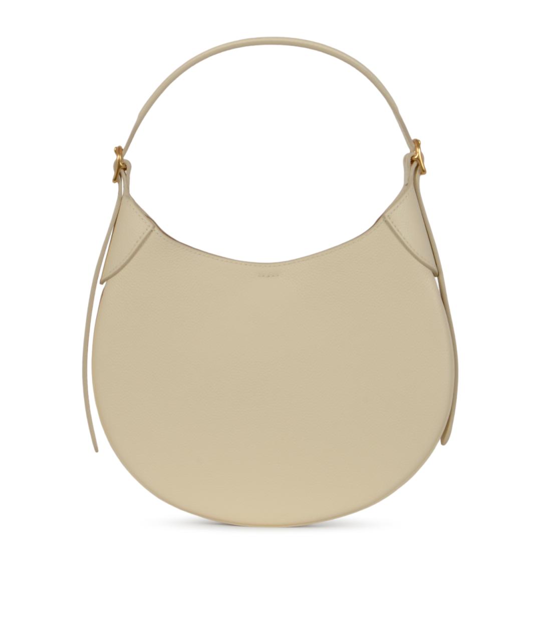 POLO RALPH LAUREN Белая кожаная сумка через плечо, фото 3