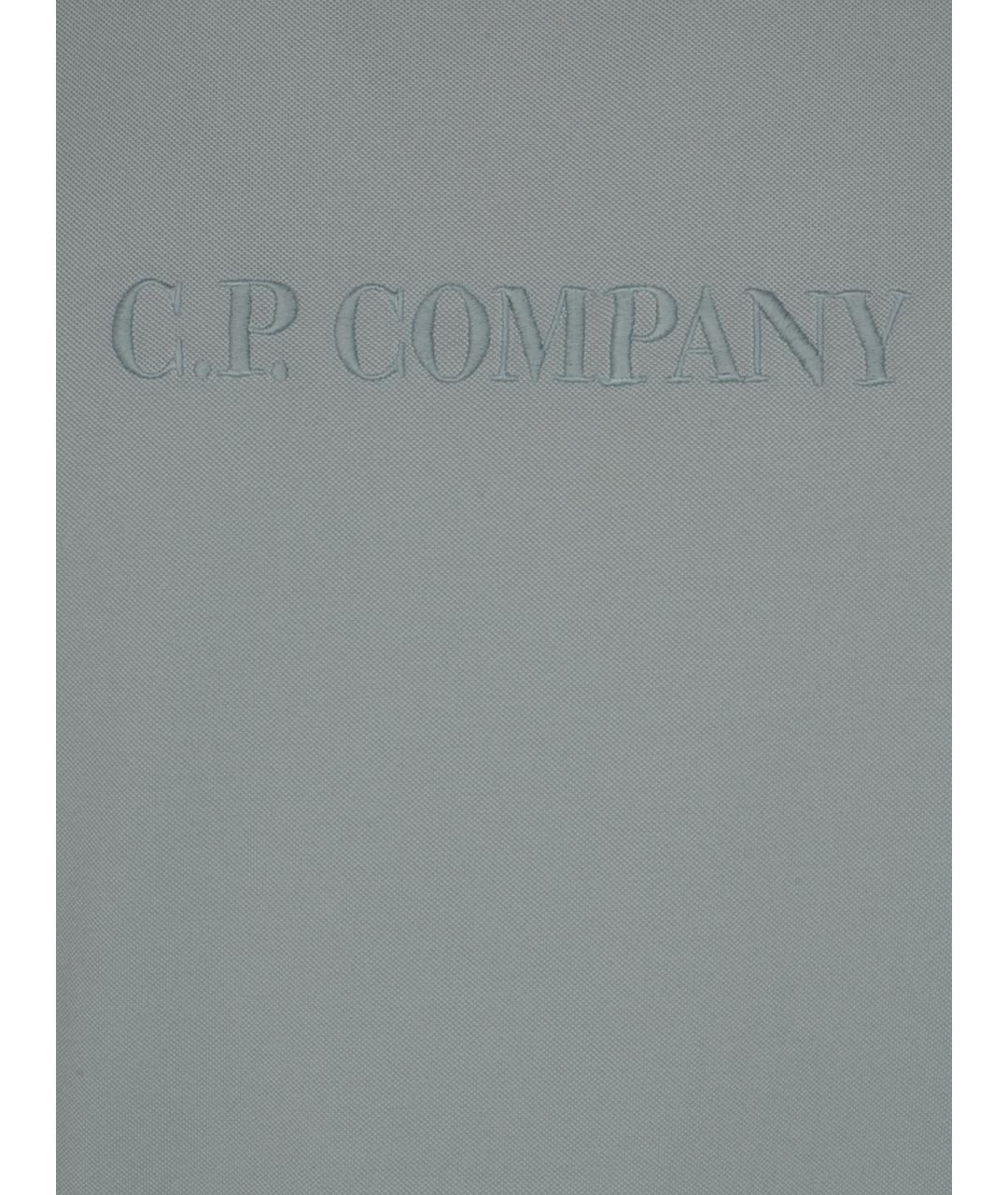 CP COMPANY Голубая хлопковая футболка, фото 3